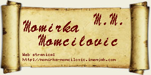Momirka Momčilović vizit kartica